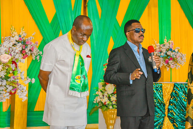Obiano, right, with Soludo
