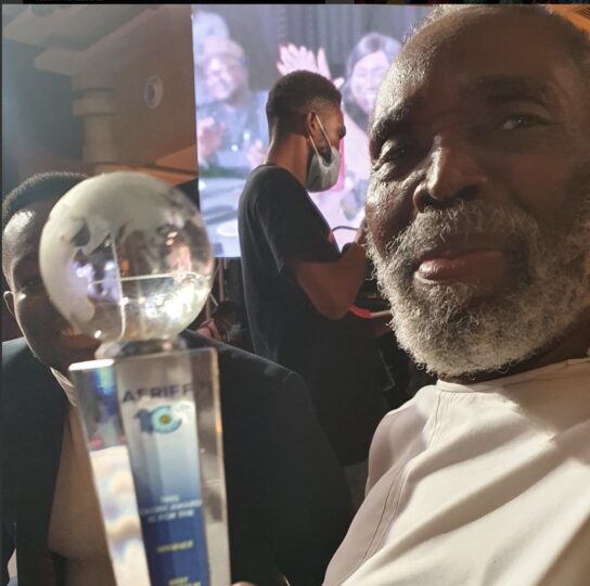 Olu Jacobs with his Life time achievement award winner