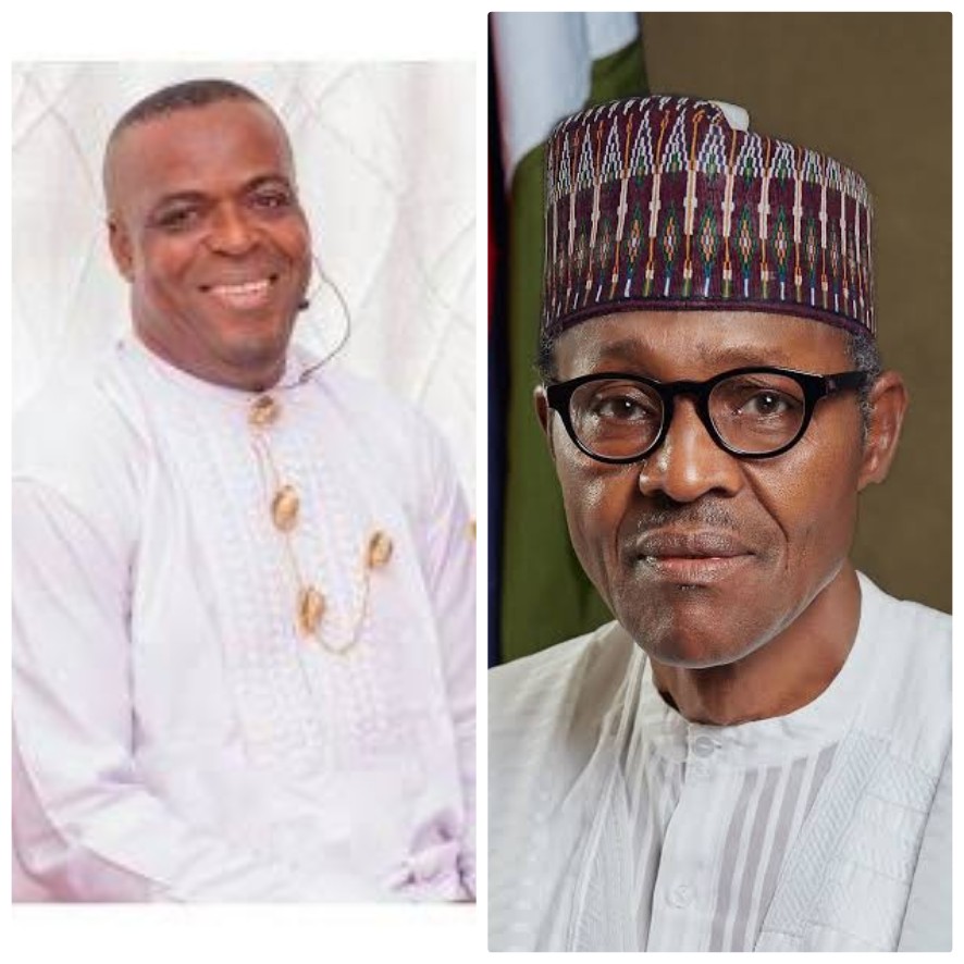 Pastor Jeff Okoroafor and President Buhari