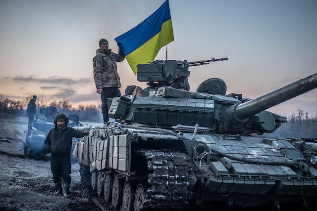 Russian tank at Ukraine border