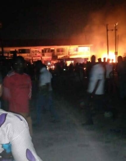 Scene of the kerosene explosion in Kubwa Market Abuja
