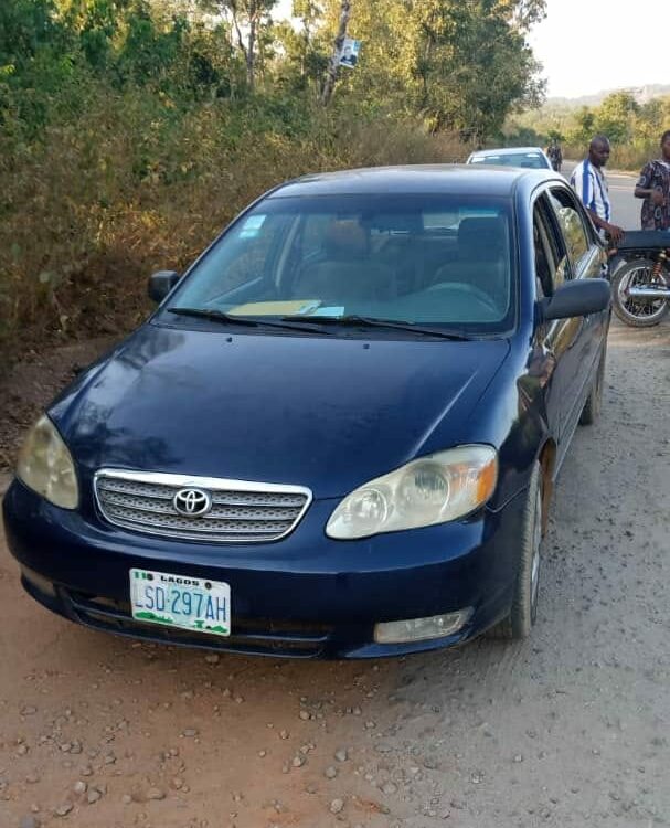 The Toyota car of abducted Joshua Adeyemi, principal of Auga Community Grammar School, abandoned by gunmen
