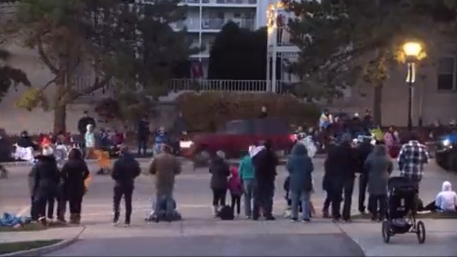 The scene of the SUV plowing into crowd at Waukesha Wisconsin Xmas Parade