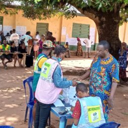 INEC staff attending to voters during the November 21, Anambra governorship election