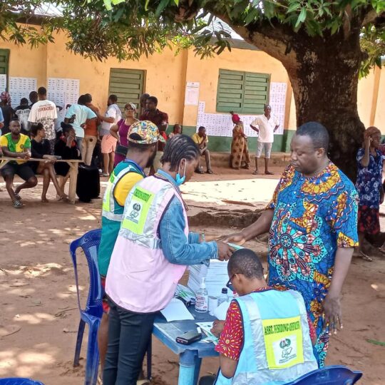 INEC staff attending to voters during the November 21, Anambra governorship election