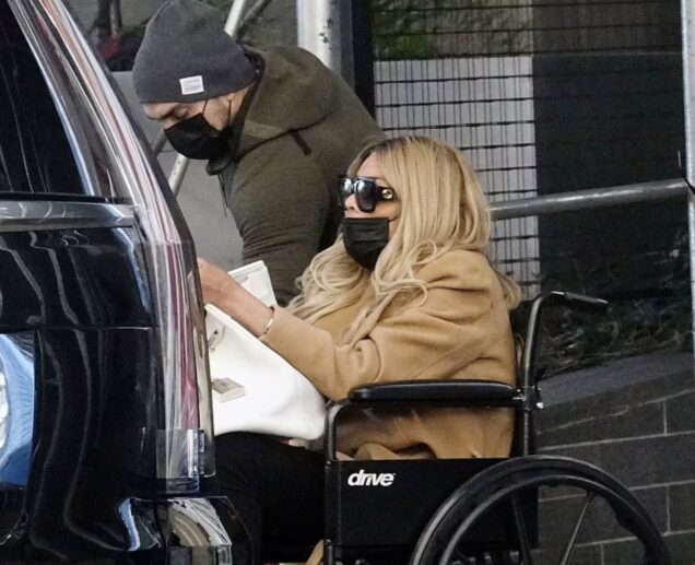 Wendy Williams being wheeled out of her home in Manhattan New York