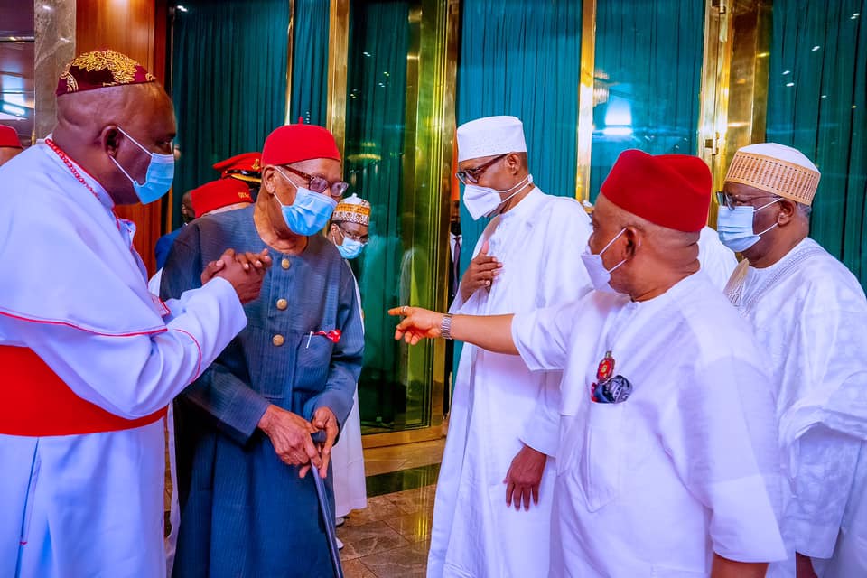 The president with Igbo leaders