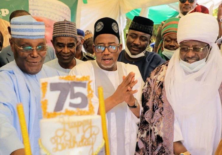 Atiku Abubakar given a birthday cake in Bauchi on Thursday