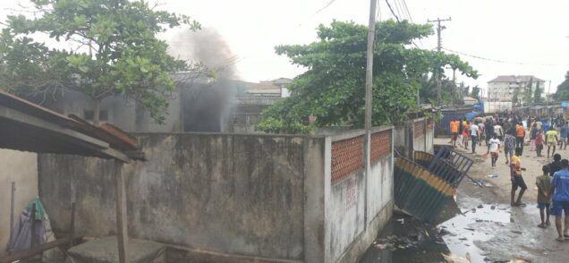 burnt Makoko police station