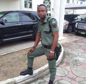 Sgt. Sapele Eyeridideke an officer with Bayelsa Police Command who was stabbed to death by his colleague,  Sgt. Governor Akpoboloukeme,