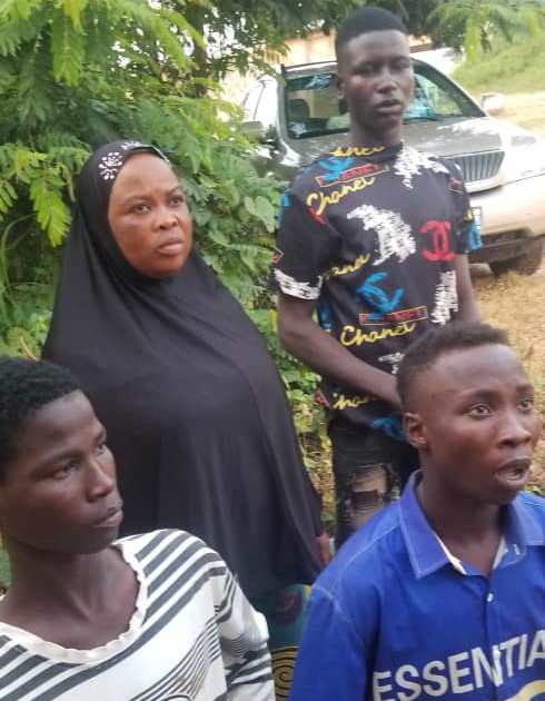 Ogun housewife, Memunat Salaudeen and her accomplices, Olayinka Lawal, Asungba Nura and Usman Oluwatoyin arrested over plot to kidnap her husband for ransom