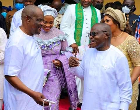 L-R: Governor of Rivers State, Nyesom Ezenwo Wike; Hon. Justice Eberechi Suzzette Nyesom-Wike and the Chief Judge of Rivers State, Hon. Justice Simeon C.Amadi at the Special Thanksgiving Service of the latter in St. Philip’s Anglican Church, Elibrada, Rivers State on Sunday.