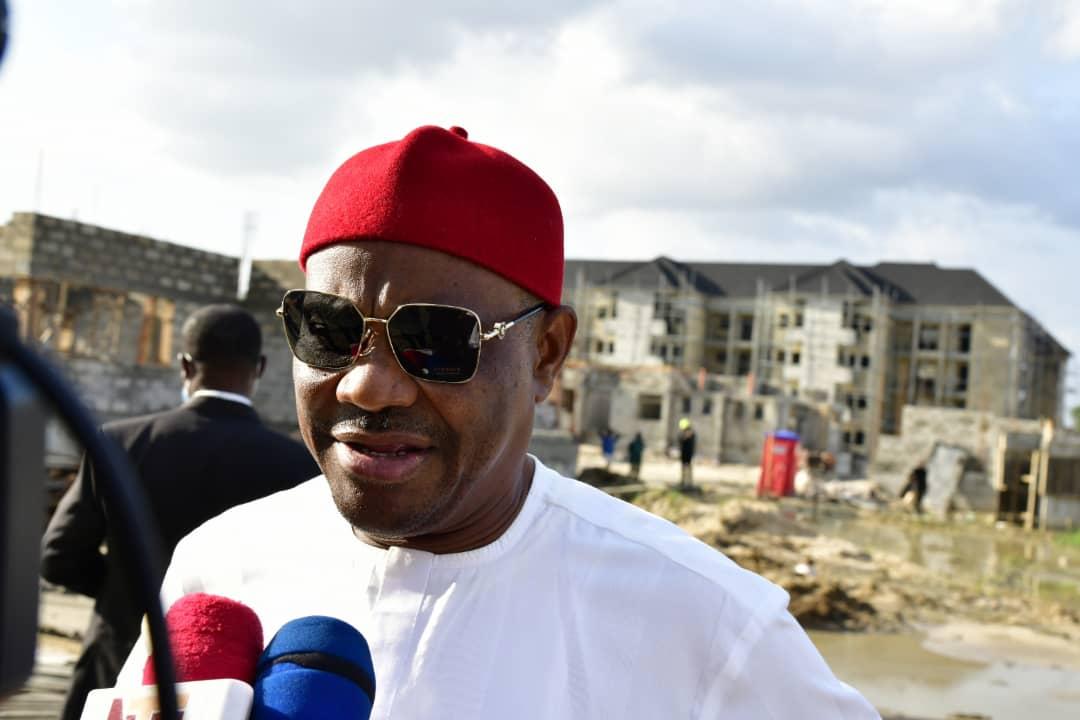 Governor of Rivers State, Nyesom Ezenwo Wike at the Dr. Nabo Graham Douglas Campus of the Nigerian Law School, Port Harcourt on Wednesday. He condemns bid by DSP Ovie Omo-Agege to take a campus of Nigerian Law School to his village through a bill in the Senate