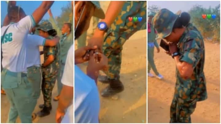 Corps member proposing to female soldier