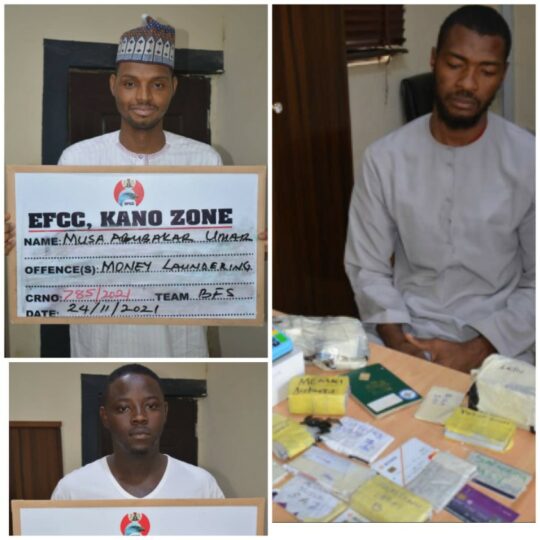 EFCC Arrests 3 Suspects with 1,144 ATM Cards at Kano Airport