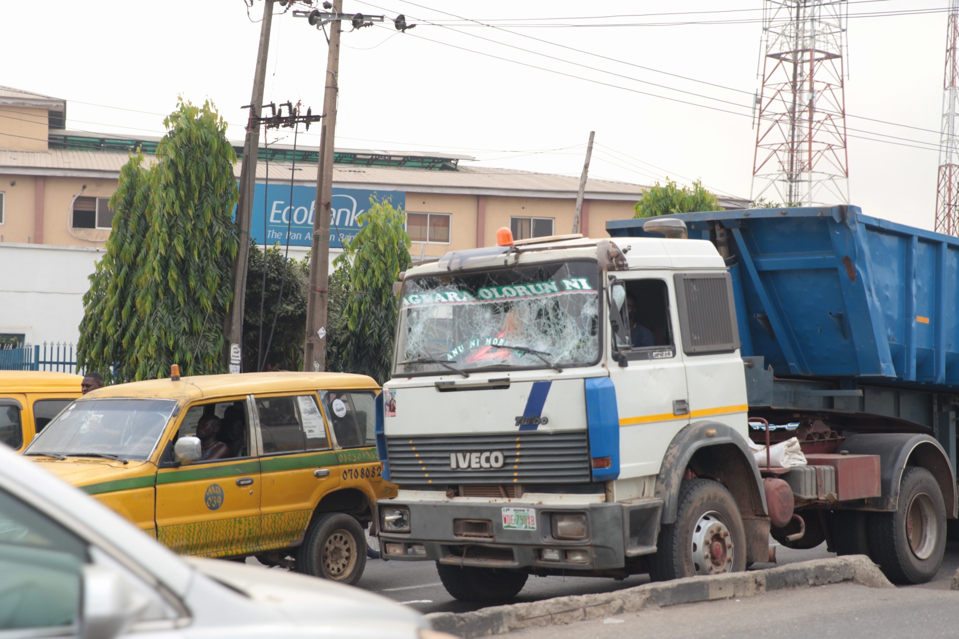 Scene of the accident at Omole Grammar school