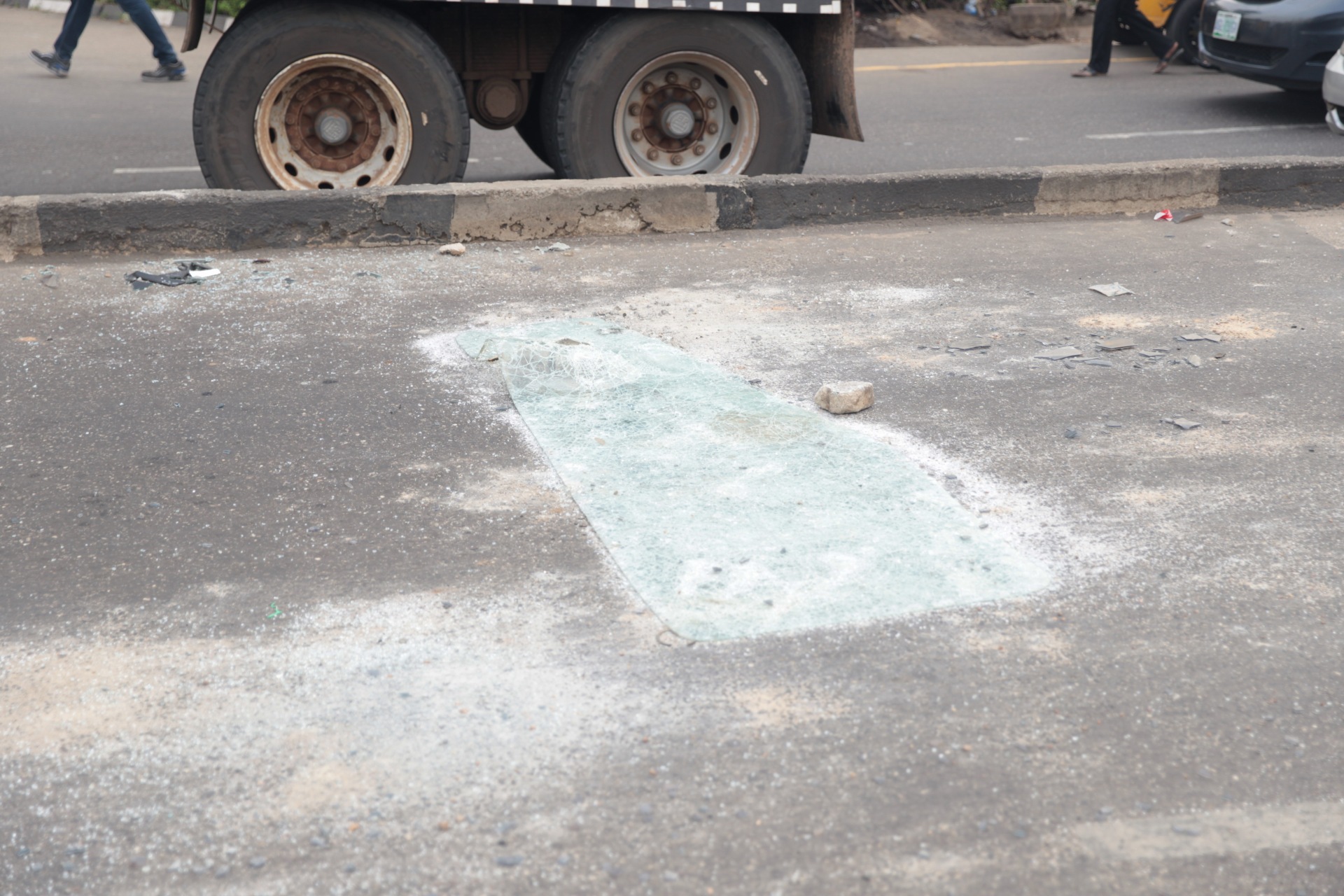 Scene of the accident at Omole Grammar school