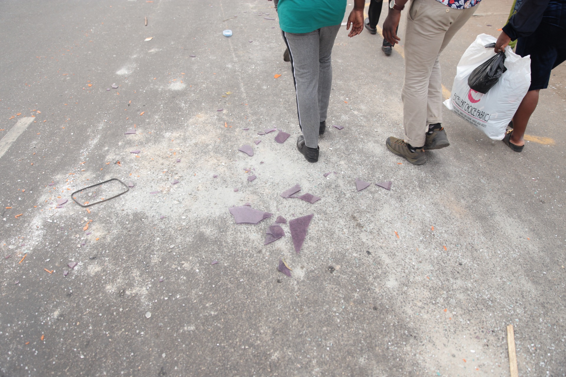 Scene of the accident at Omole Grammar school