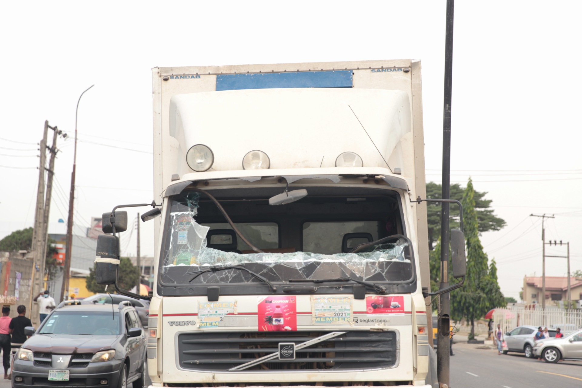 Scene of the accident at Omole Grammar school