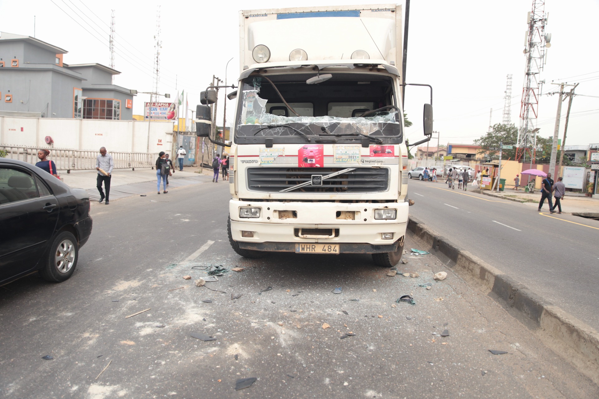 Scene of the accident at Omole Grammar school