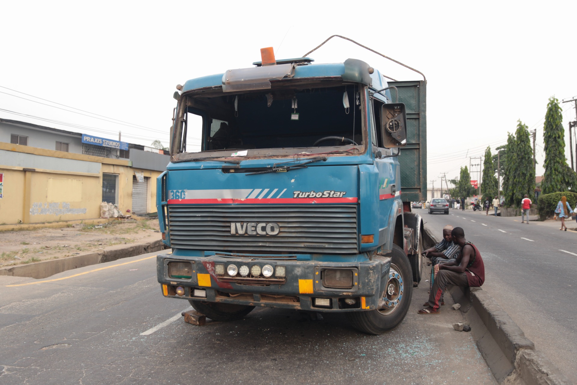 Scene of the accident at Omole Grammar school