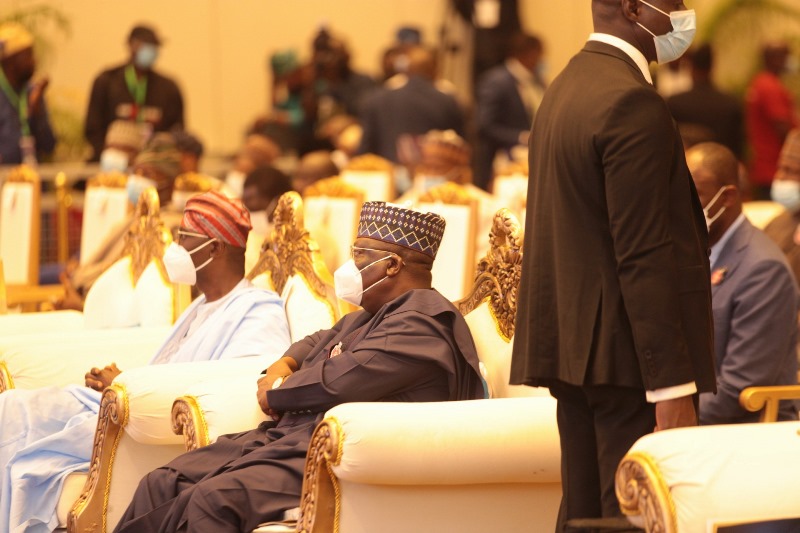Sanwo-Olu and Bagudu at the event