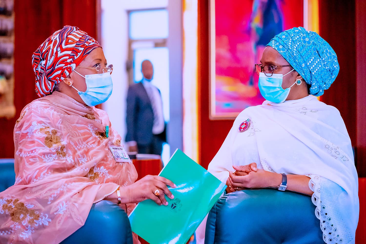 Minister of Finance, Zainab Ahmed with another FEC member