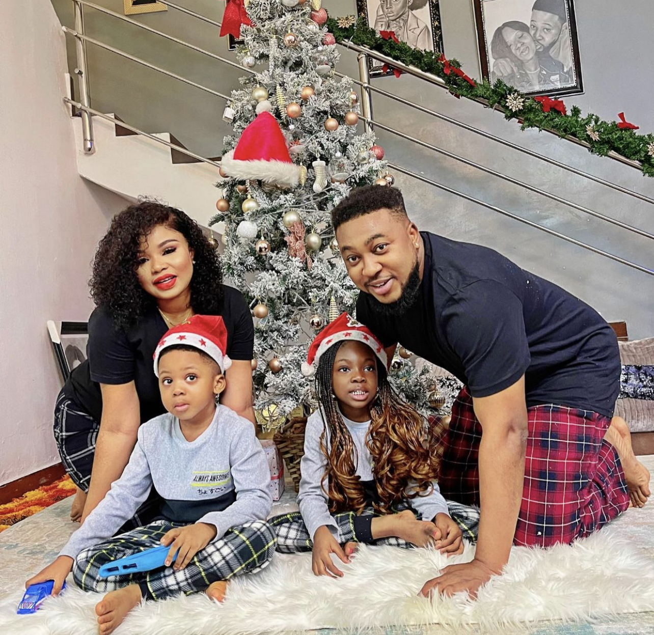 Nollywood actor Babarex and family