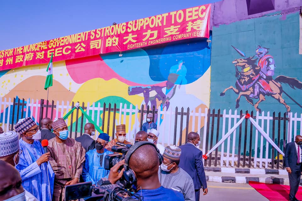 The president with Zulum in Maiduguri