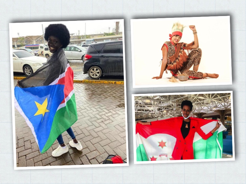 Ayen Monica of South Sudan, Christie Nathan Massa Congo Brazzaville and Dative Uwimana Burundi