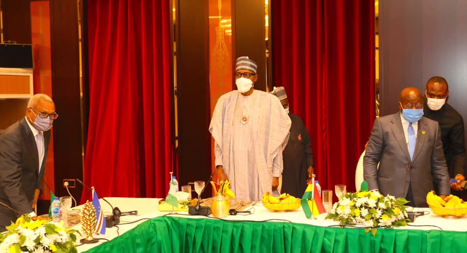 Nigerian president with others at the dinner