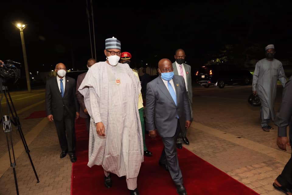 Buhari and Akufo-Ado at the dinner