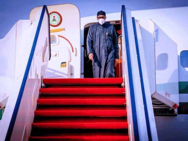 Buhari lands in Lagos