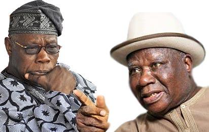 Chief E.K Clark, former President Olusegun Obasanjo