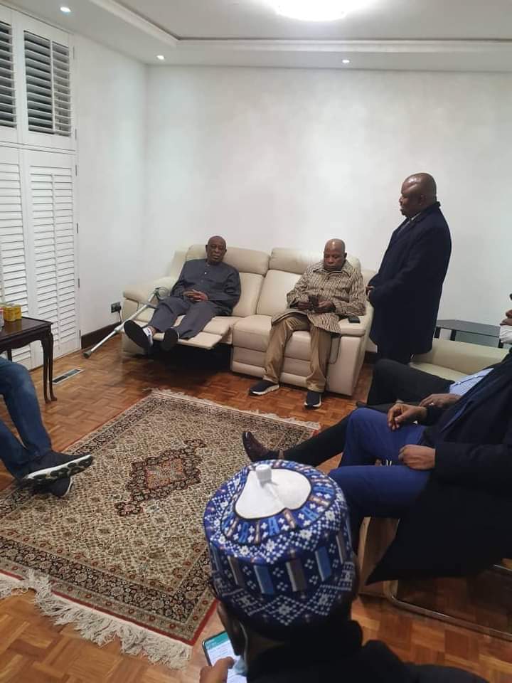 Chief Olusegun Osoba and the senators who visited him in London on Saturday