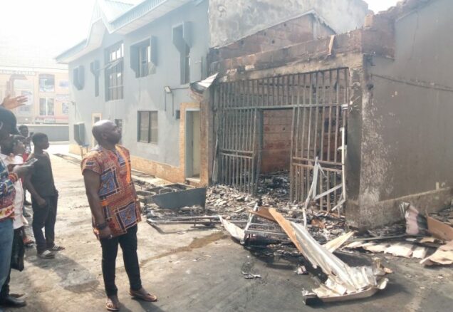 Fire guts Mobil station in Awka