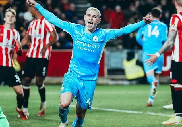 Foden scores the only goal against Brentford