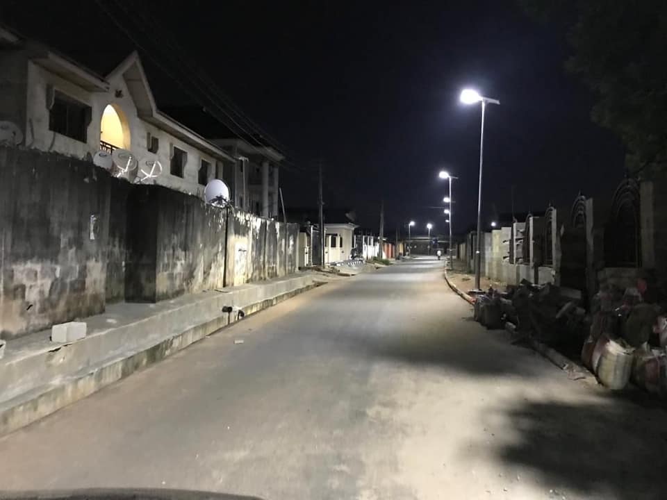 A section of the road commissioned by Speaker Femi Gbajabiamila in Lagos