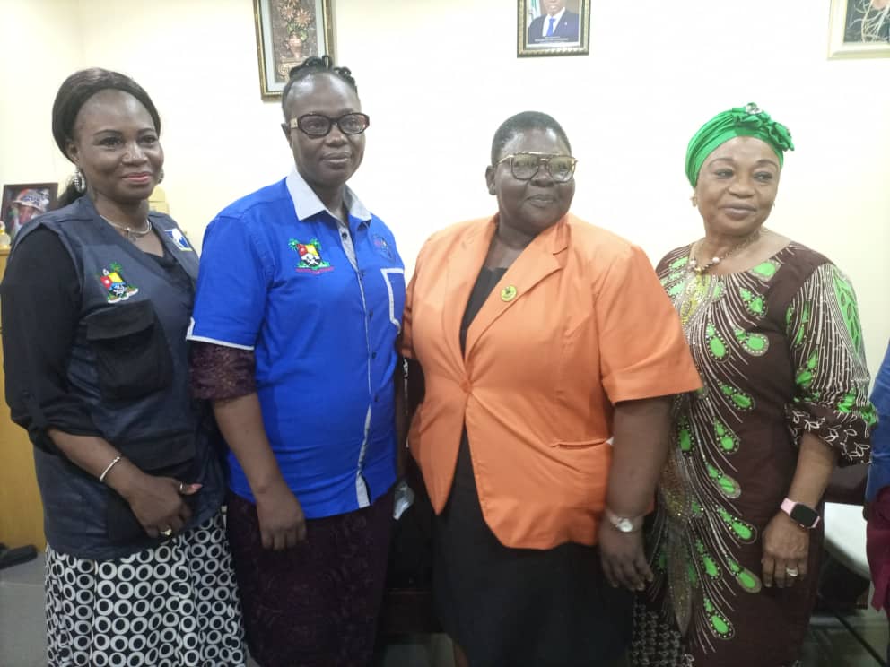 L-R: Health Educator, Lagos Island, Mrs Modupe Orolugbagbe; Assistant Director, HEFAMAA, Mrs. Titilope Oluwole; Apex Nurse, Mrs Monebi Ideraoluwa and Mrs Fatimah Buraimo, Head, Admin & Human Resource, General Hospital, Lagos at the Agency's campaign visit to the Hospital.