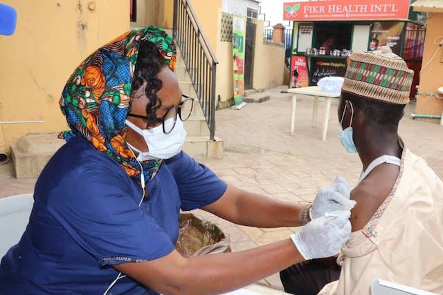 Lagos takes covid-19 vaccination to the Secretariat mosque