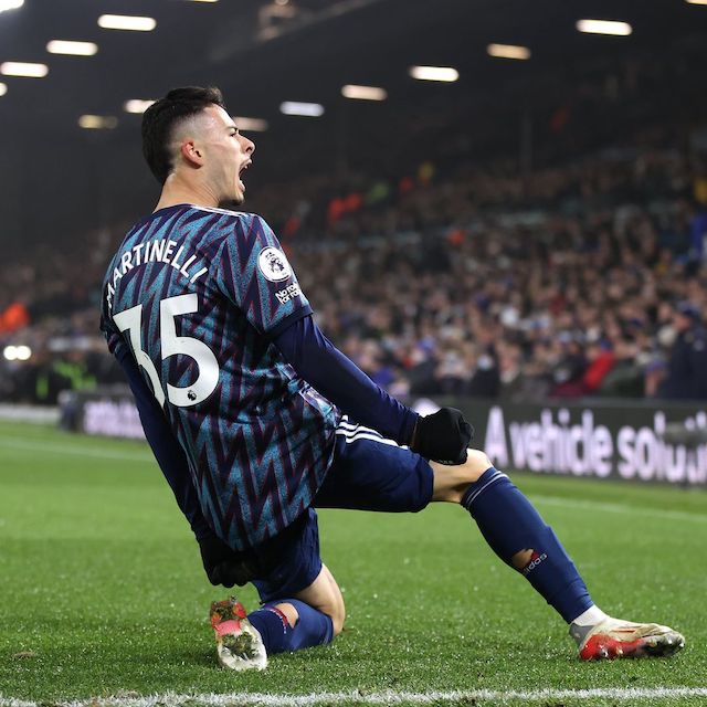 Martinelli scores twice against Leeds