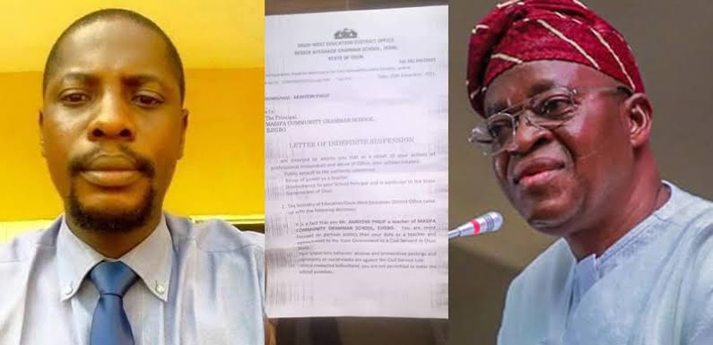 Osun suspends Philip Akinyemi for supporting Gov. Oyetola's opponent