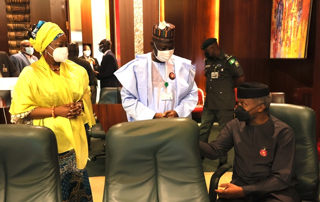 Osinbajo and some FEC members at the meeting