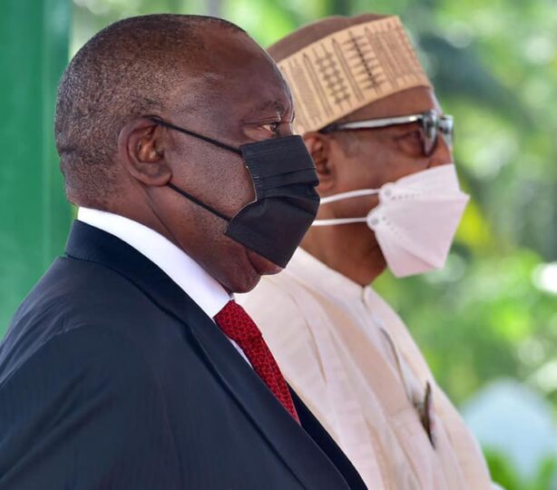 Ramaphosa and Buhari in Abuja on Wednesday