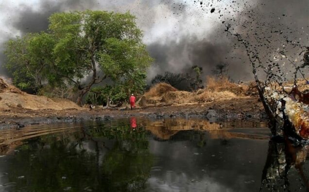 Site of Aiteo oil spill in Nembe Bayelsa