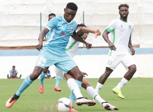 Some action during Remo Stars v Nasarawa United