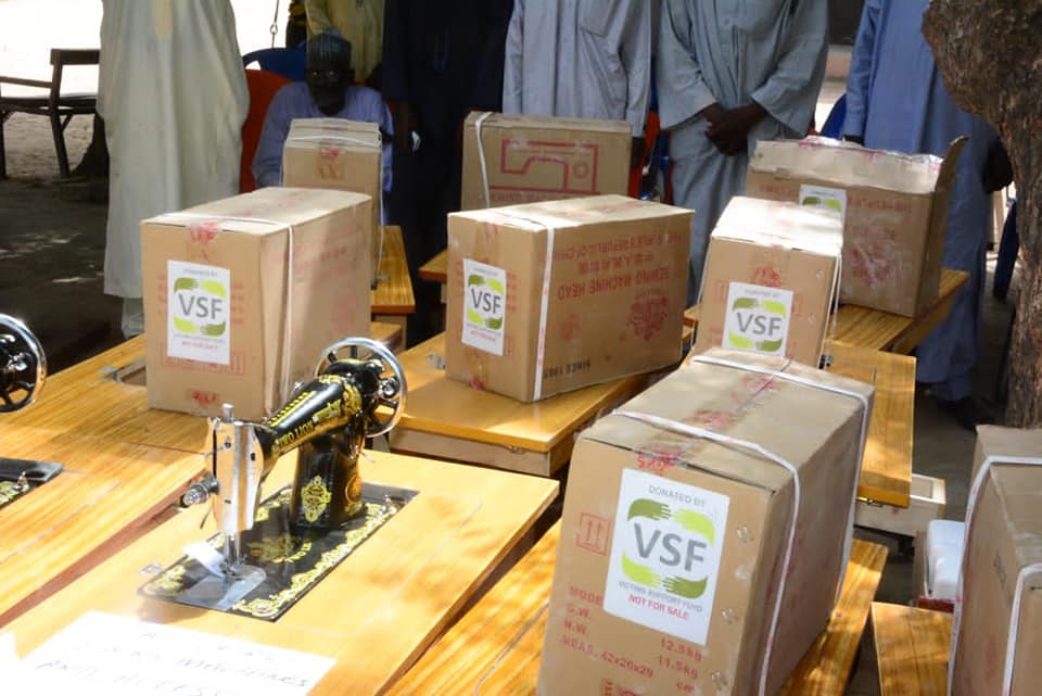 Some of the starter packs presented the 52 children of late district head killed by Boko Haram