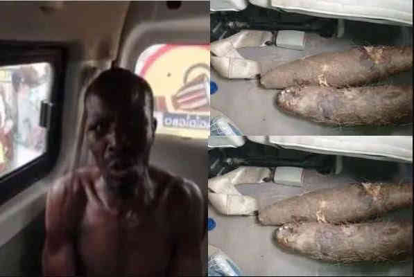 The  suspected ritualist  accused of turning students into yams. Facebook Photo