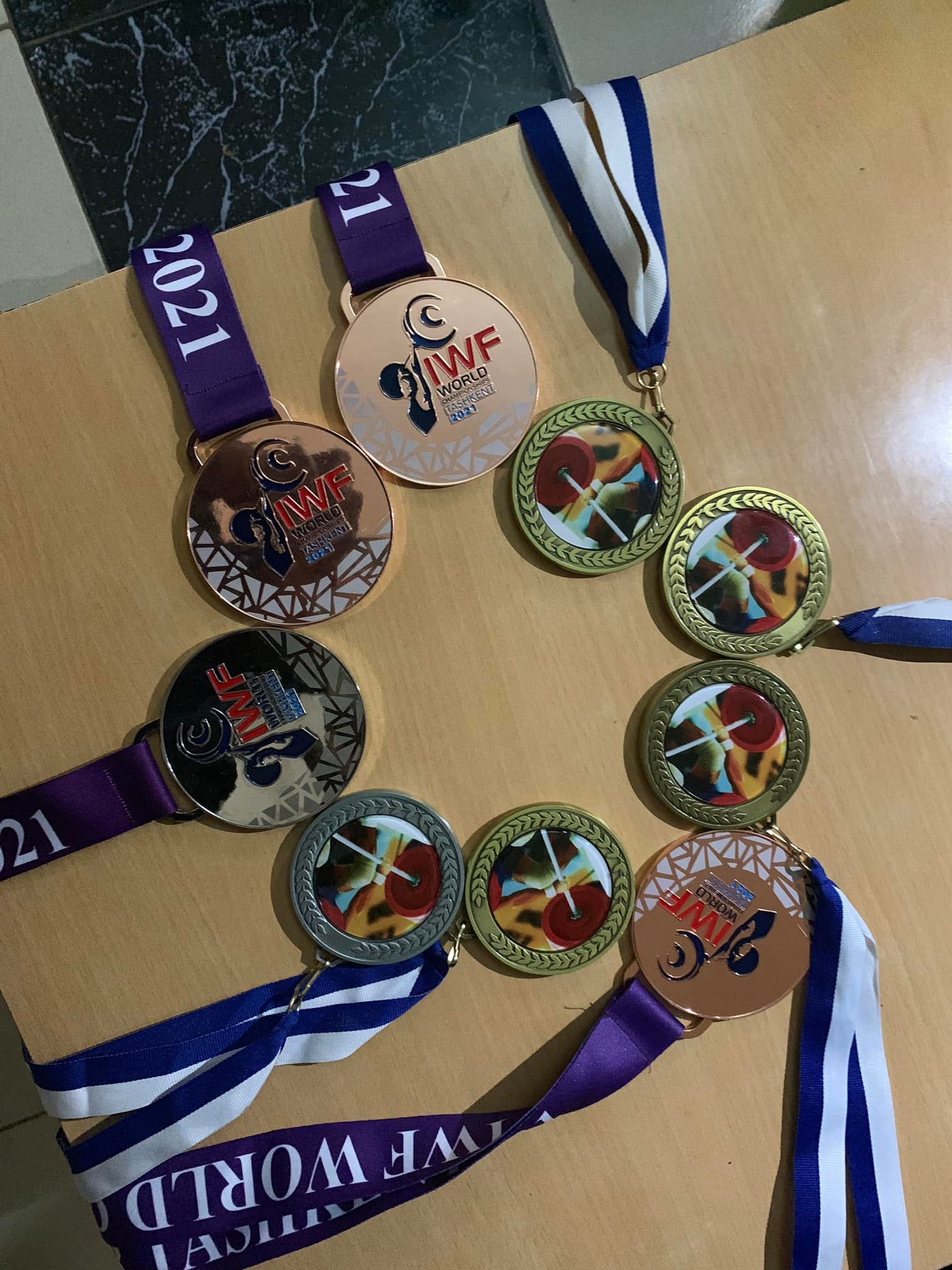 The medals won by Nigerian lifters at IWF