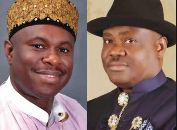 Dakuku Peterside and Governor Nyesom Wike of Rivers State